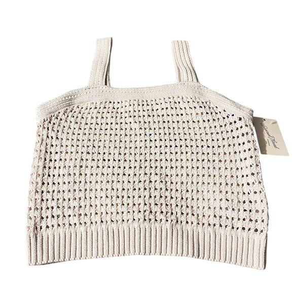 Universal Thread Openwork  Ivory Crochet Sleeveless Sweater Tank XS - Picture 1 of 6